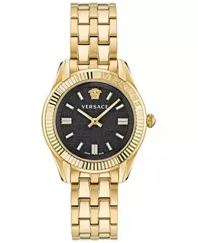 Женские швейцарские часы Greca Time с золотым ионным браслетом, 35 мм Versace