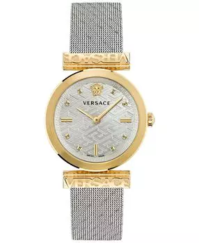 Женские швейцарские часы Regalia из нержавеющей стали с сетчатым браслетом, 34 мм Versace