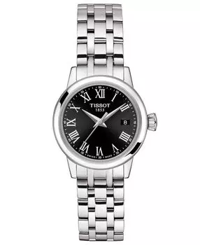 Женские швейцарские классические часы Dream с браслетом из нержавеющей стали, 28 мм Tissot, черный