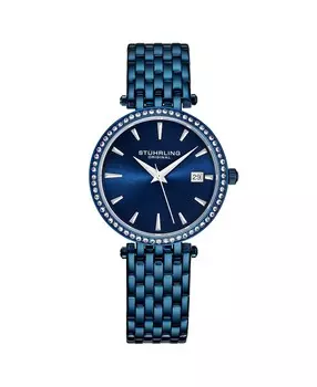 Женские синие часы-браслет из нержавеющей стали, 40 мм Stuhrling, синий