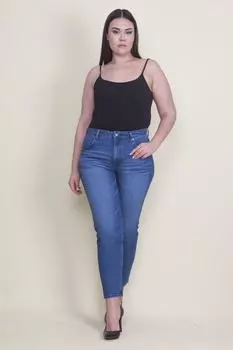 Женские синие джинсы скинни большого размера с 5 карманами ans, синий