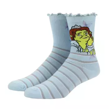 Женские синие повседневные носки Shrek Fiona & Butterflies