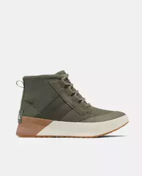 Женские синтетические кроссовки Out'n About III Mid со шнуровкой Sorel, зеленый