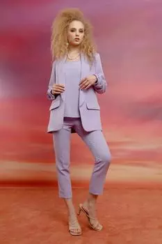 Женские сиреневые тканевые брюки с завышенной талией Lafaba, фиолетовый