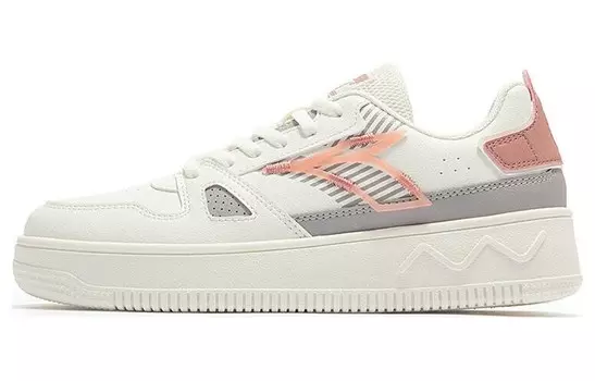 Женские скейтбордические кеды серии Thousand Thoughts с низким верхом, белый/серый 361°