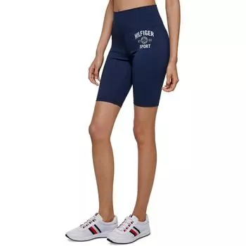 Женские складные шорты для активного велосипеда Tommy Hilfiger Sport, темно-синий
