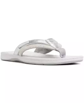 Женские сланцы-шлепанцы Sable Fish на тонкой подошве Sperry, серебряный