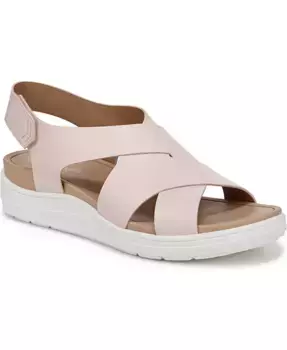 Женские сланцы-танкетки Time Off Sea с ремешком на щиколотке Dr. Scholl's, розовый