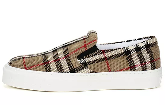 Женские слиперы Burberry в клетку, разноцветный