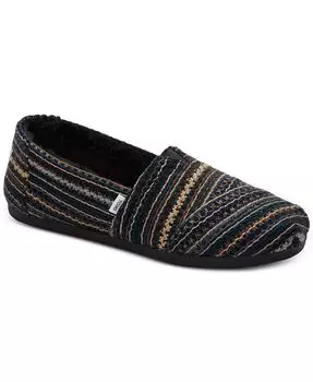 Женские слипоны Alpargata 3.0 на плоской подошве TOMS, цвет Black Multi Embroidered Chenille