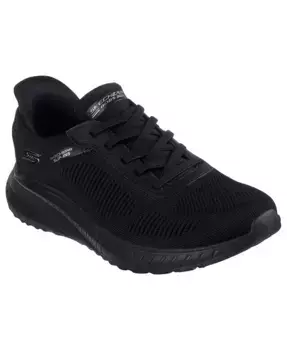 Женские слипоны: BOBS Sport Squad Chaos Walking Sneakers с широкой колодкой от Finish Line Skechers, черный