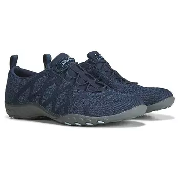 Женские слипоны Breathe Easy Infi-Knity среднего/широкого размера Skechers, синий