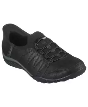 Женские слипоны Breathe Easy Slip-On Walking Sneakers от Finish Line Skechers, черный
