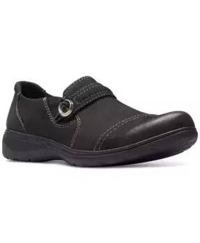 Женские слипоны Carleigh Pearl с ремешками Clarks, черный