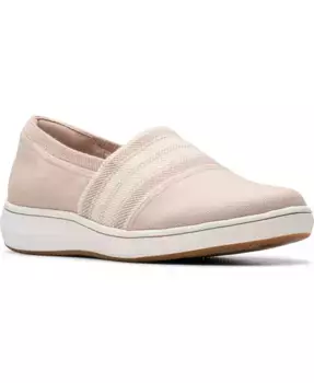 Женские слипоны Cloudsteppers Breeze Sky Mist Clarks, коричневый/бежевый
