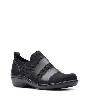 Женские слипоны из коллекции Sashlyn Edge Clarks, черный