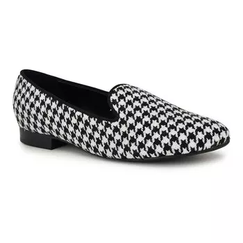 Женские слипоны на плоской подошве с круглым носком Nine West Renold, цвет Black White Print