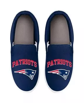 Женские слипоны New England Patriots с большим логотипом Foco, синий