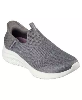 Женские слипоны - повседневные кроссовки Ultra Flex 3.0 Cosy Streak от Finish Line Skechers, серый