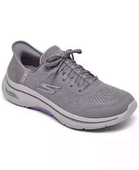 Женские слипоны: прогулочные кроссовки Go Walk Arch Fit 2.0 от Finish Line Skechers, серый