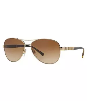Женские солнцезащитные очки-авиаторы Burberry, золотой