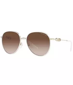 Женские солнцезащитные очки-авиаторы Michael Kors Light Gold White Rx-Aviator, бежевый