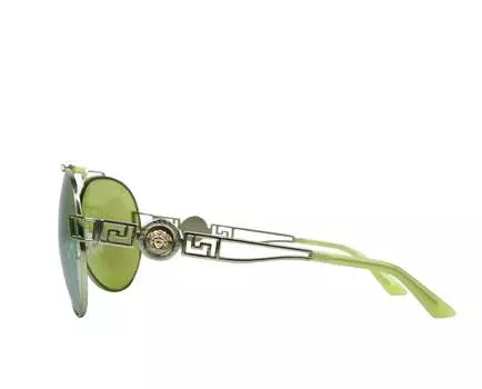 Женские солнцезащитные очки-авиаторы Mirro Metal Versace, цвет Lime Green
