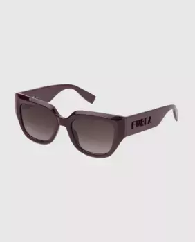 Женские солнцезащитные очки-бабочки с градиентными линзами Furla, гранатовый