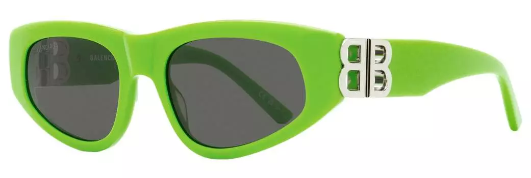 Женские солнцезащитные очки Balenciaga Cateye BB0095S 009 зеленые 53 мм