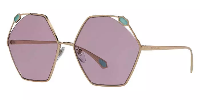 Женские солнцезащитные очки Bulgari 58 мм в золотой оправе