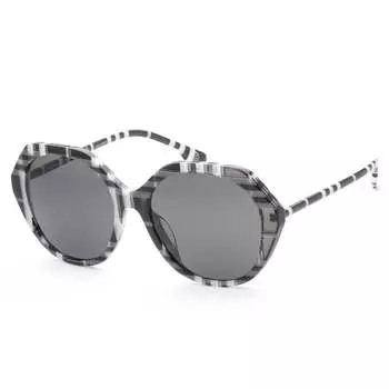 Женские солнцезащитные очки Burberry 57 мм, цвет check white/black
