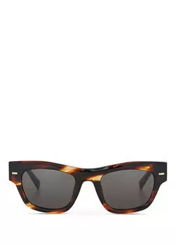 Женские солнцезащитные очки Burcu Esmerinsoy x Hermossa HM 1651 C2 прямоугольной формы из ацетата Hermossa, коричневый