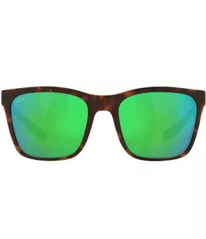 Женские солнцезащитные очки Costa 6S9037 Panga Tortoise 56 мм с квадратной поляризацией, коричневый