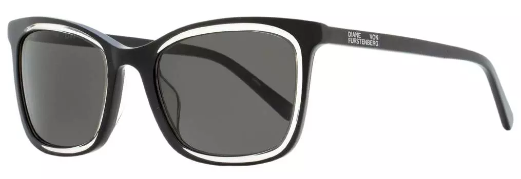 Женские солнцезащитные очки Diane Von Furstenberg Kathryn DVF682S цвет 001 черные/прозрачные 52 мм