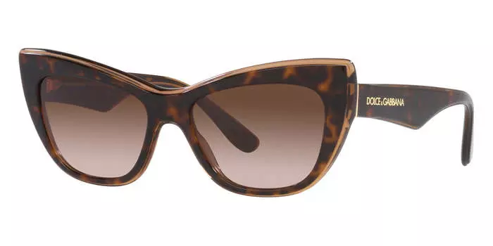 Женские солнцезащитные очки Dolce & Gabbana 54 мм, цвет Havana/Transparent Brown