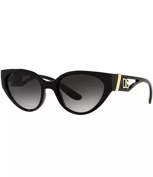 Женские солнцезащитные очки Dolce & Gabbana Dg6146 54 мм «кошачий глаз», черный