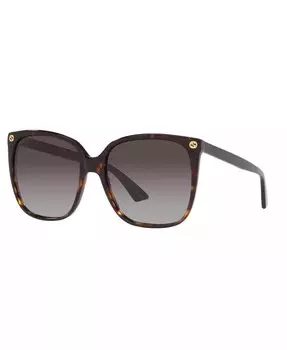 Женские солнцезащитные очки, GG0022S Gucci, коричневый