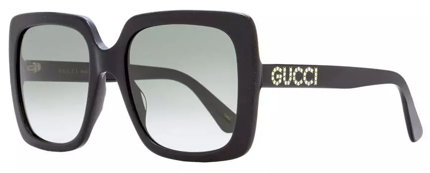 Женские солнцезащитные очки Gucci Crystal Logo GG0418S цвет 001 Черные 54 мм