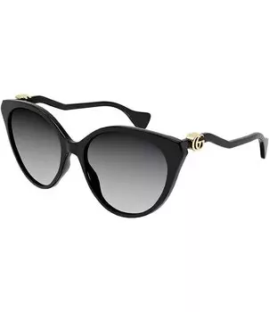 Женские солнцезащитные очки Gucci Gg1011s «кошачий глаз» 57 мм, черный