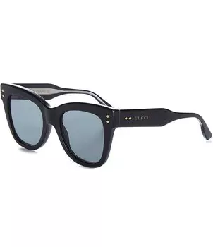 Женские солнцезащитные очки Gucci Gg1082s 52 мм «кошачий глаз», черный