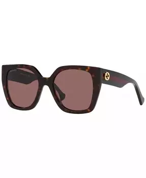 Женские солнцезащитные очки Gucci, коричневый