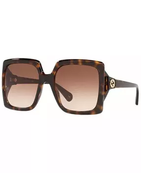 Женские солнцезащитные очки Gucci, коричневый
