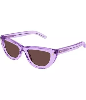 Женские солнцезащитные очки Gucci Rivetto "кошачий глаз" Gucci 51 мм, фиолетовый