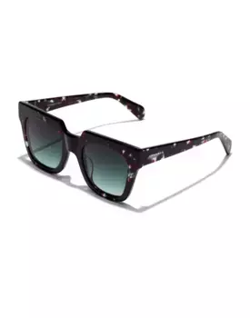 Женские солнцезащитные очки Hawkers ROW X в синей черепаховой оправе, темно-серый