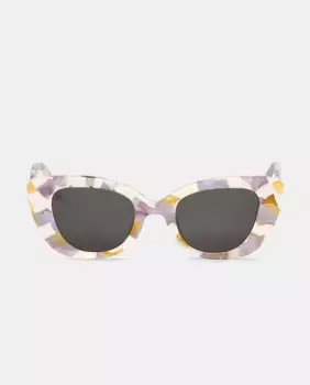 Женские солнцезащитные очки из ацетата кошачий глаз в кремовых тонах Mr. Boho, многоцветный