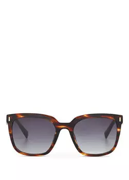 Женские солнцезащитные очки из ацетата прямоугольной формы Burcu Esmerinsoy x Hermossa HM 1655 C2 Hermossa, коричневый