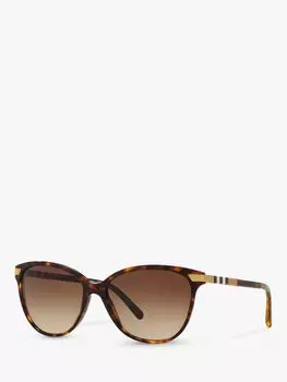Женские солнцезащитные очки кошачий глаз Burberry BE4216, темно-гаванский/коричневый с градиентом