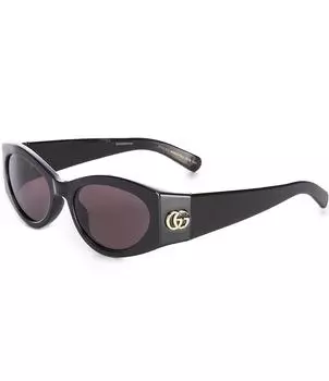 Женские солнцезащитные очки кошачий глаз Gucci GG Corner 53 мм, черный