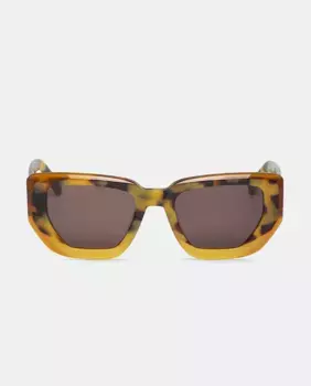 Женские солнцезащитные очки «кошачий глаз» из ацетата черного цвета Mr. Boho, коричневый