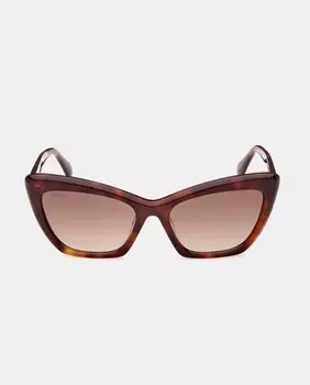 Женские солнцезащитные очки "кошачий глаз" из ацетата гаваны Max Mara, коричневый